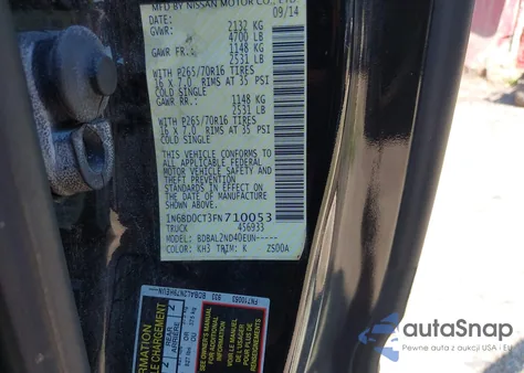 2015 Nissan Frontier Sv-I4 from USA, damaged, VIN 1N6BD0CT3FN710053